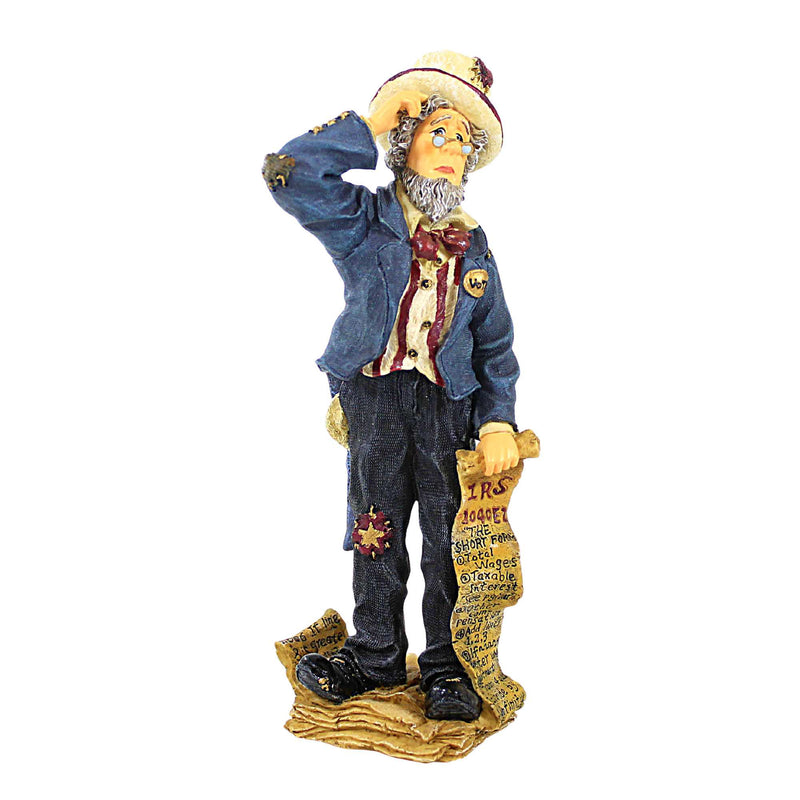 Boyds Bears Resin Uncle Sam... I've Got The April 15Th Blues - 1 Figurine 7 Inch, Resin - Patriotic Folkstone 2E 28253 (3155)