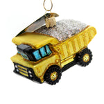Old World Christmas Toy Dump Truck Glass Ornament Farm Equipment 44085 #