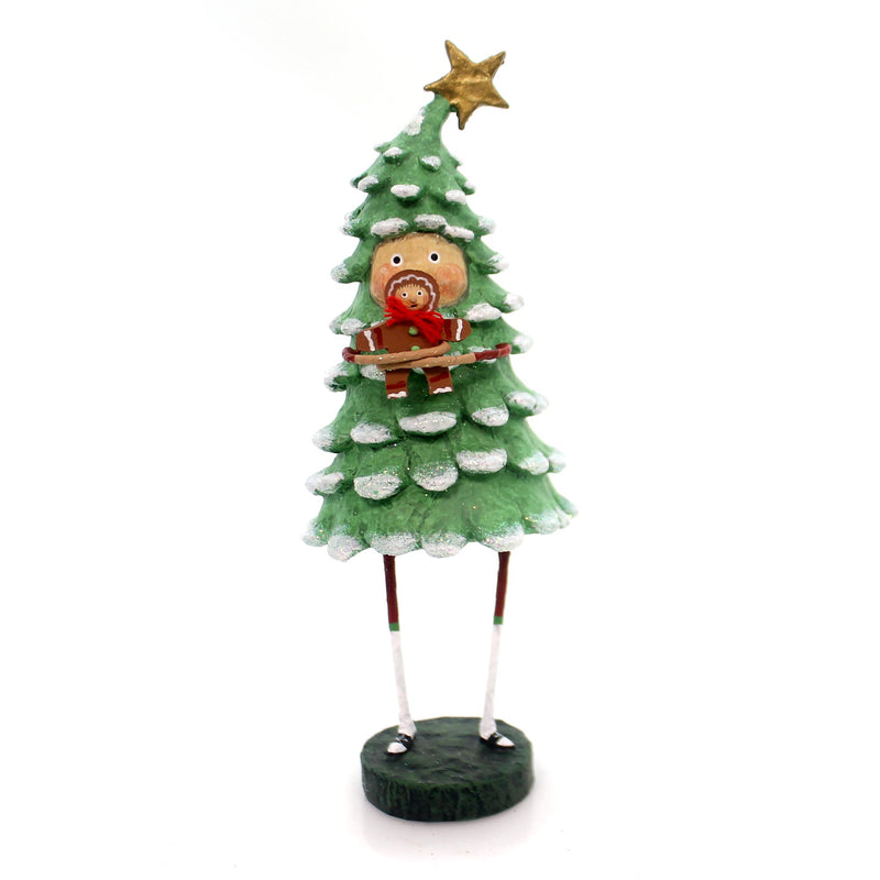 Lori Mitchell Bruce Spruce Polyresin Christmas Tree Pine Gingerbread 94054