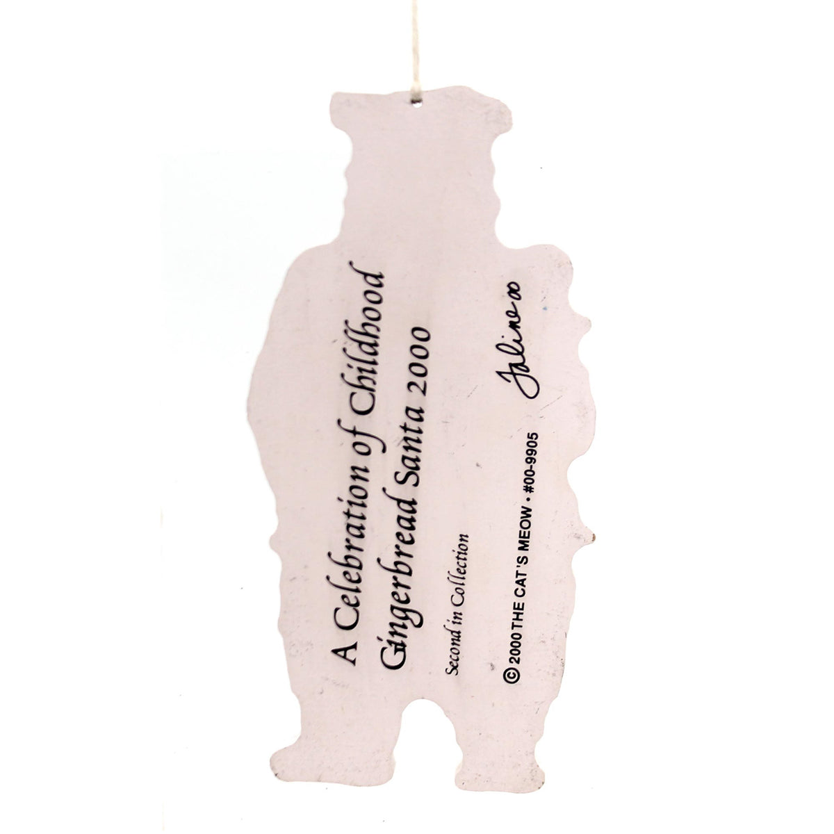 Cat's Meow Village Gingerbread Santa Ornament 2000 - - SBKGifts.com
