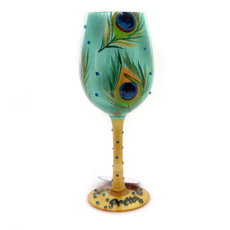 Tabletop PRETTY AS A PEACOCK Glass Lolita Wine Glass 4056857