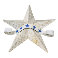 (32061) Jim Shore Patriotic Barn Star Hanging, 9.00 Inch, Free Standing  Rivers End 4056933
