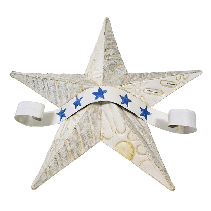 (32061) Jim Shore Patriotic Barn Star Hanging, 9.00 Inch, Free Standing  Rivers End 4056933