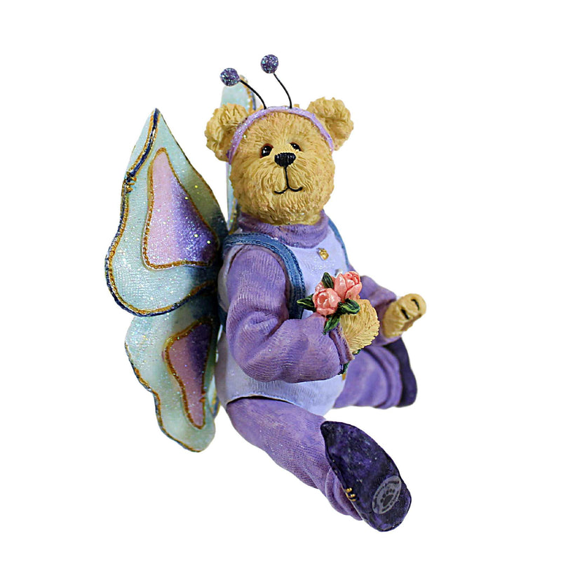 Boyds Bears Resin Flutterby Bear - One Figurine 4.5 Inch, Resin - Shoe Box Bear Butterfly 3255 (3209)