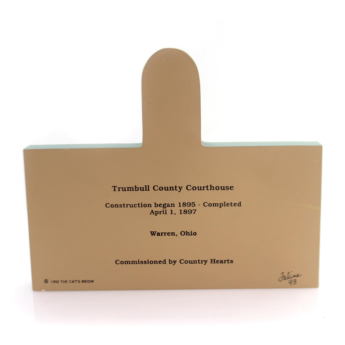 Cat's Meow Village Trumbull County Courthouse - - SBKGifts.com