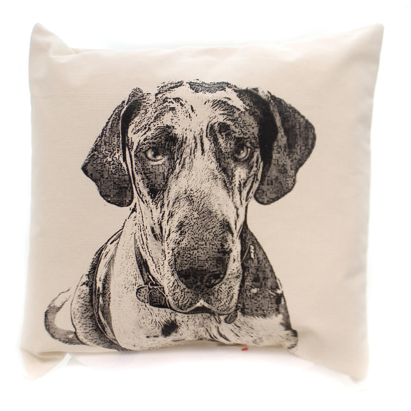 Home Decor Great Dane Pillow Fabric Gentle Giant Dog Puppy Lgreatdane (32287)