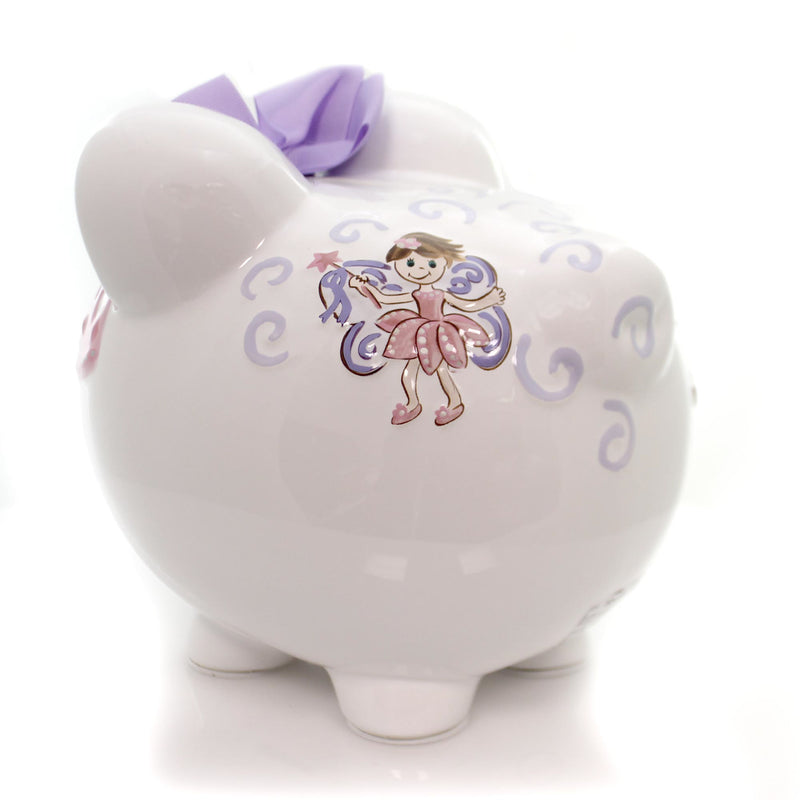Child To Cherish Fancy Fairy Castle Piggy Bank - - SBKGifts.com
