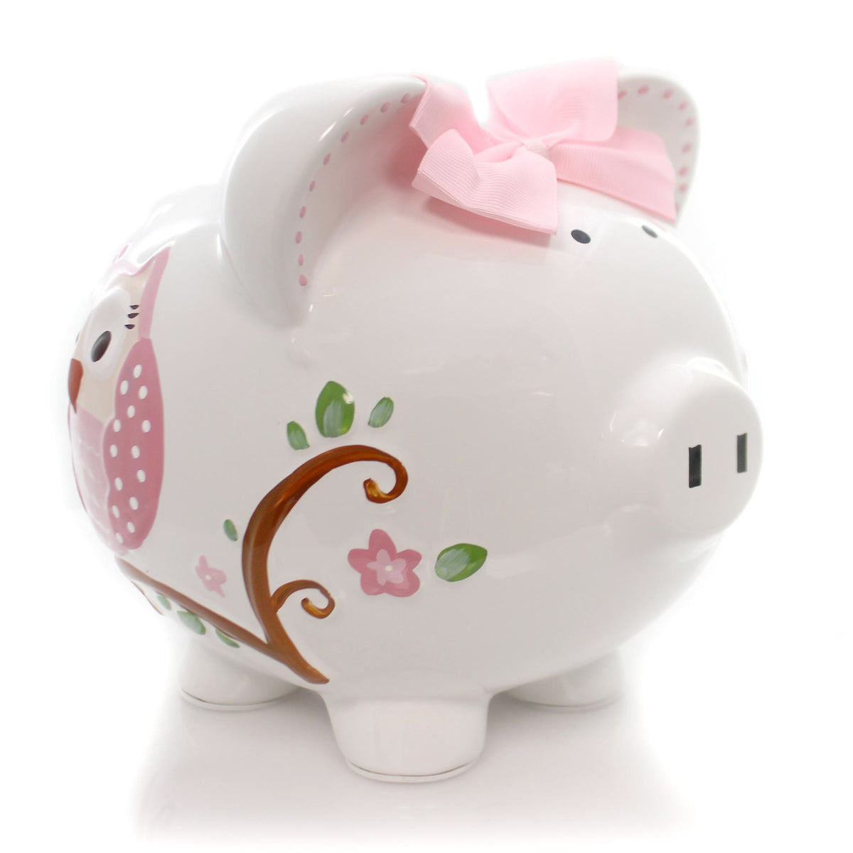 (32470) Pink Dotted Owl Piggy Bank