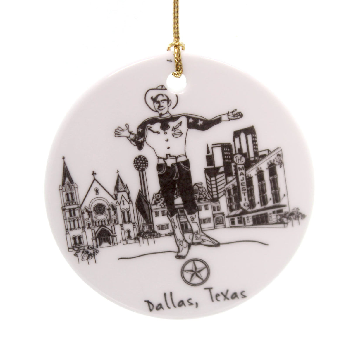 (32517) Dallas Texas Flat Ornament