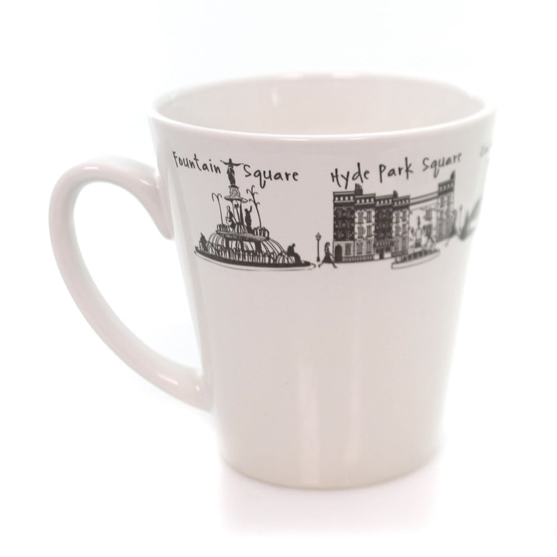 Tabletop CINCINNATI SHORT MUG Ceramic Skyline Taft Fountain Square Cicin070