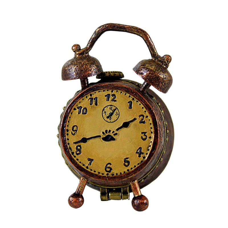 Boyds Bears Resin Benny's Alarm Clock W/ Snooze - One Treasure Box 2.5 Inch, Resin - Treasure Box Sleep 392176 (3266)
