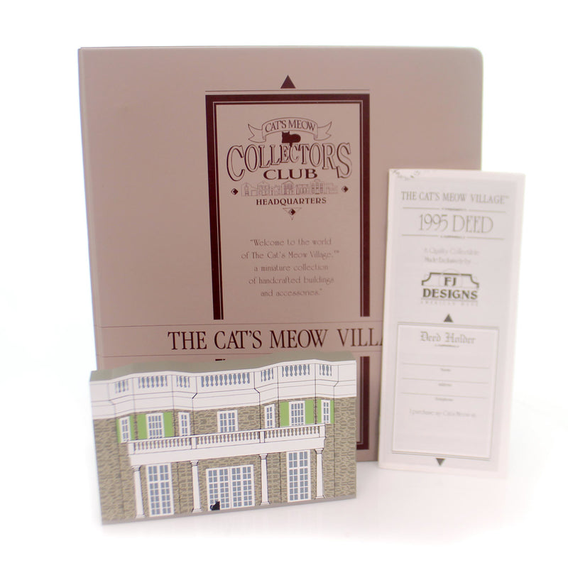 Cats Meow Village Eleanor Roosevelt's Home Collectors Club Hyde Park Ny Cc95 (32679)