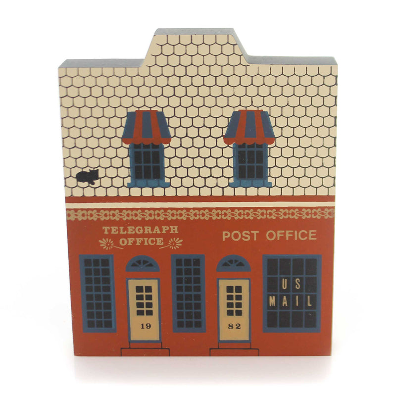 (33066) Cat's Meow Village Telegraph Post Office, 5.00 Inch, Retired 1987 Main Street Series 1874
