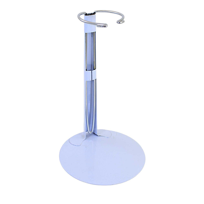 (3306) Dolls White Doll Stand 7.25", 7.75 Inch, Adjustible 232202W