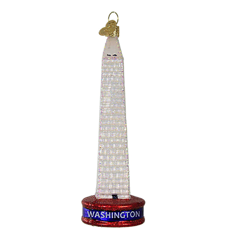 Old World Christmas Washington Monument - One Ornament 5 Inch, Glass - Ornament National Mall 20093 (33075)