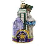 Old World Christmas Dallas City Glass Ornament Texas 20084 (33180)