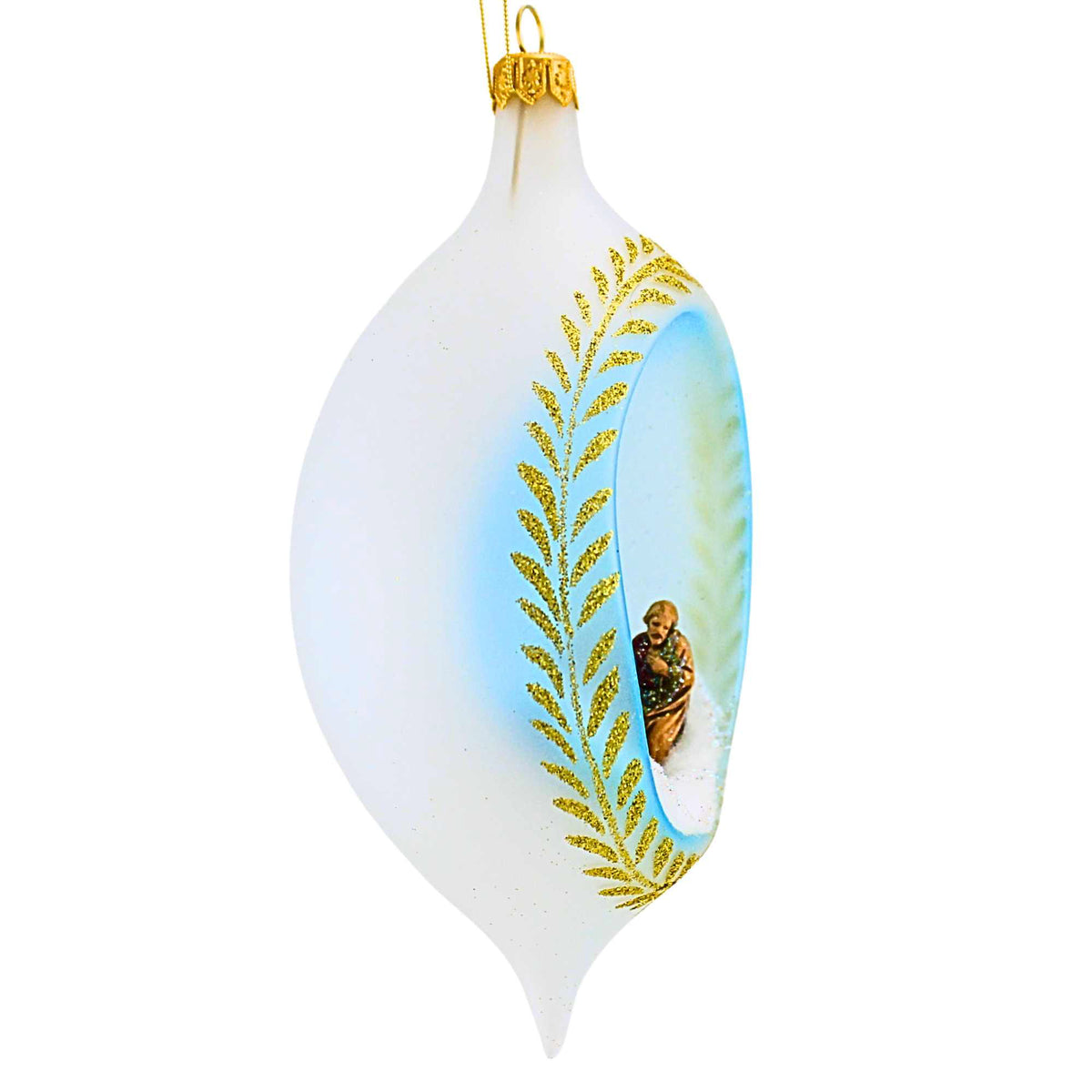 De Carlini Italian Ornaments Frosted Nativity - - SBKGifts.com