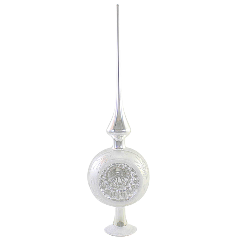 Silver Reflections - One Tree Topper 14 Inch, Glass - Free Standing Finial 20191R033 (33411)