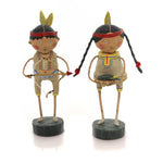 Lori Mitchell Indian Guide & Princess - Two Figurine 6 Inch, Polyresin - Native American Thanksgiving 23872 (33430)