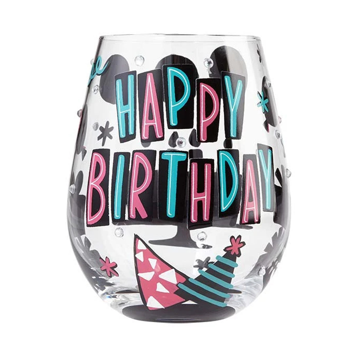 Tabletop Happy Birthday Lolita Glass - - SBKGifts.com