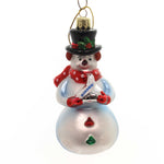 Snowman With Hershey Kiss - 5 Inch, Glass - Hand Crafted Hy0338 (33584)