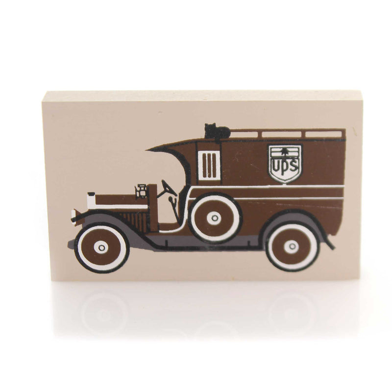 Cats Meow Village Delivery Truck Wood Accessory Ups Brown Retired 196 (33591)