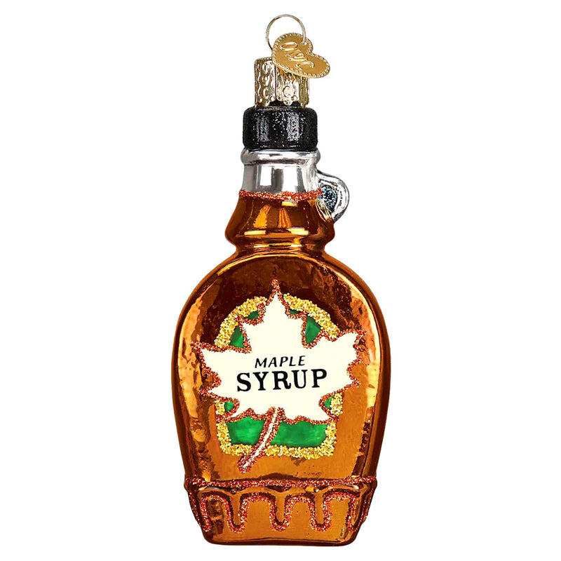 Old World Christmas Maple Syrup - One Ornament 4.25 Inch, Glass - Delicious Pancakes Waffles 32286 (33728)