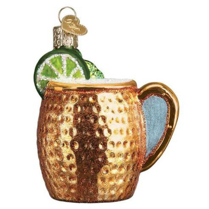 Old World Christmas Moscow Mule Mug - 1 Ornament 3 Inch, Glass - Ornament Vodka Spicy Beer Lime 32273 (33729)