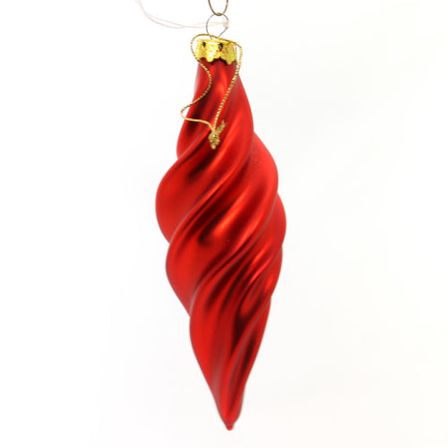 Holiday Ornaments Red Swirl Drop - - SBKGifts.com