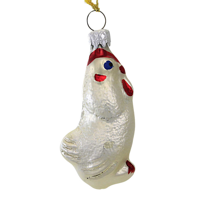 Larry Fraga Designs Rooster - 1 Ornament 3.5 Inch, Glass - Ornament Dresden Dove Crowing 10115 (33806)