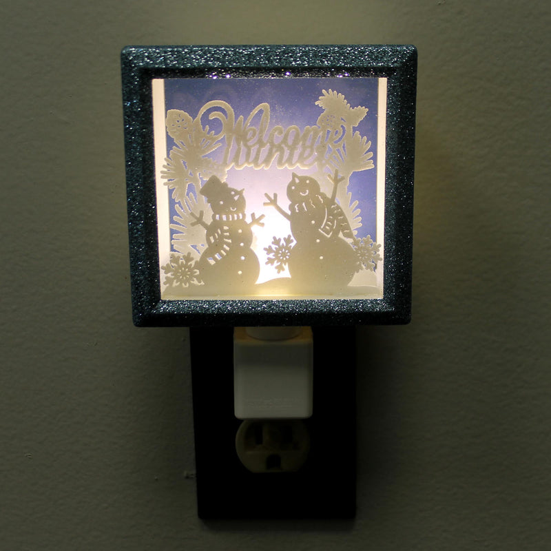 Home & Garden Snowman Shadow Box Night-Light - - SBKGifts.com