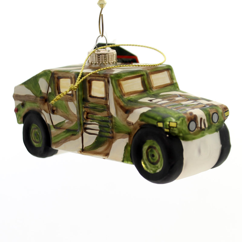 Holiday Ornaments Army Military Humvee Glass Service U.S. Vehicle 30505 (34249)