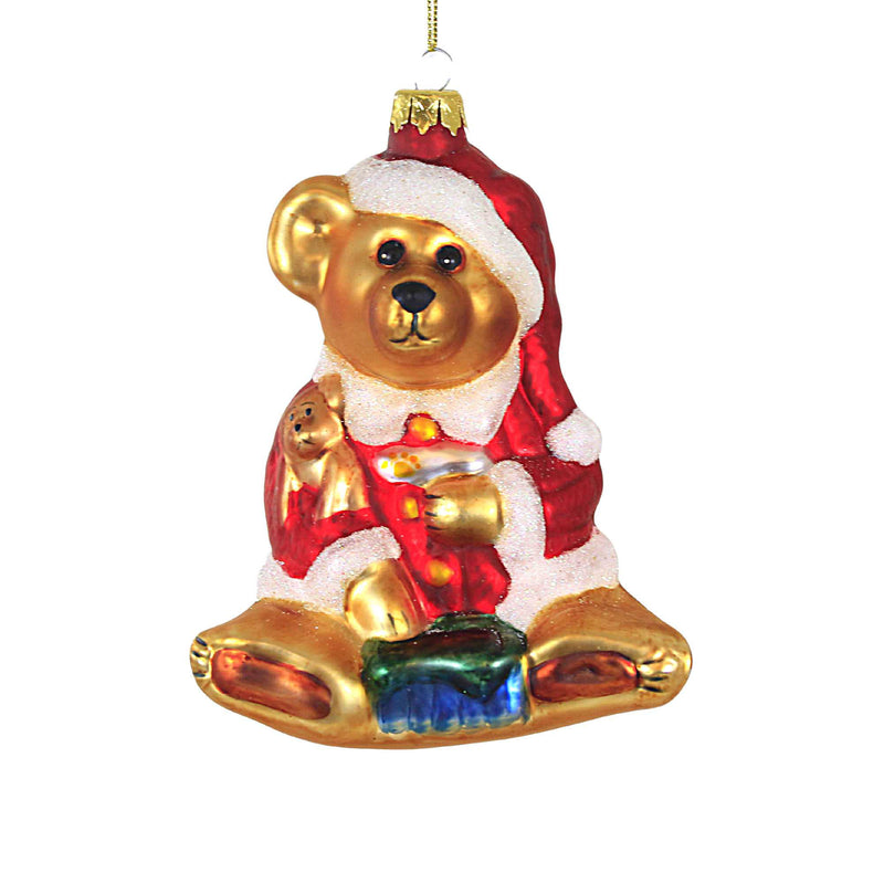 (3426) S C Santa Glass Ornament