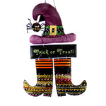 Witch Burlap Door Decor - 30.5 Inch, Fabric - Spider Hat Boots Trick Or Treat 2Dhbe1226 (34282)