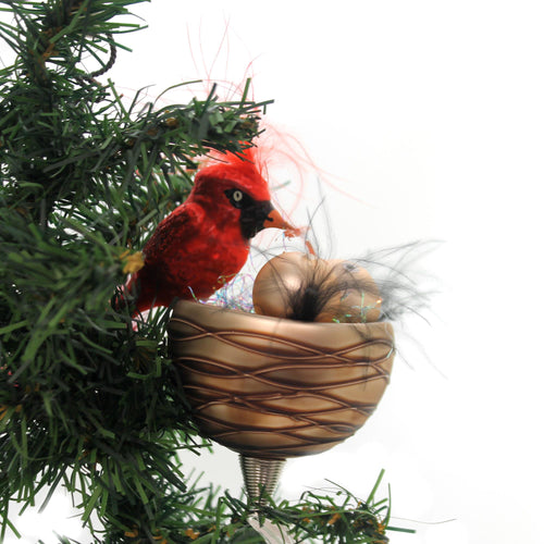 Golden Bell Collection Nest Feeding Cardinals Clip On - - SBKGifts.com