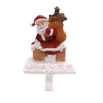 Christmas Santa W/ Gifts Stocking Holder Weighted Roof Top Chimney J8941 (34705)