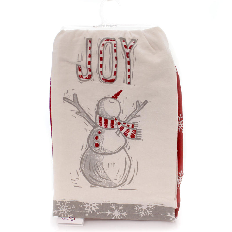 (34734) Joy Snowman Dish Towel Set