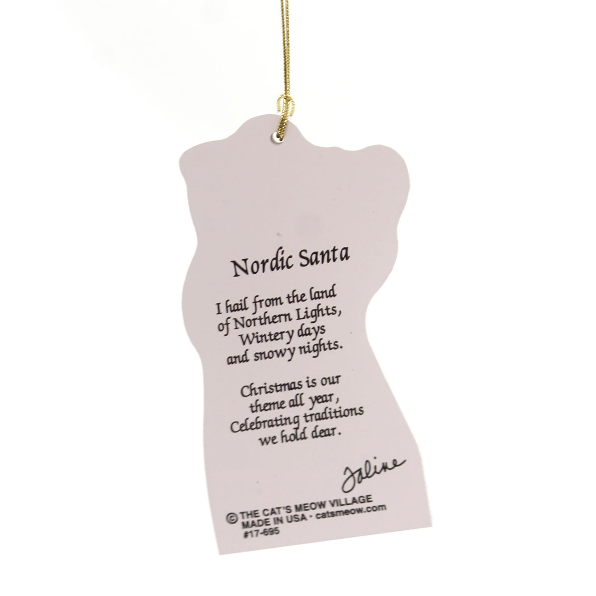 Cat's Meow Village Nordic Santa Ornament - - SBKGifts.com