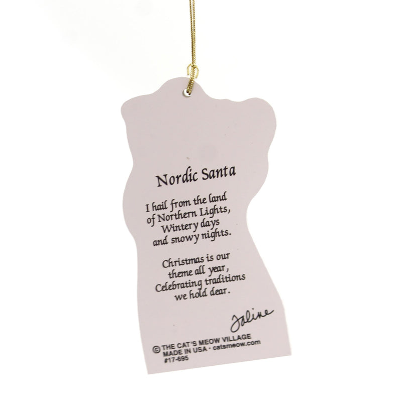 Cat's Meow Village Nordic Santa Ornament - - SBKGifts.com