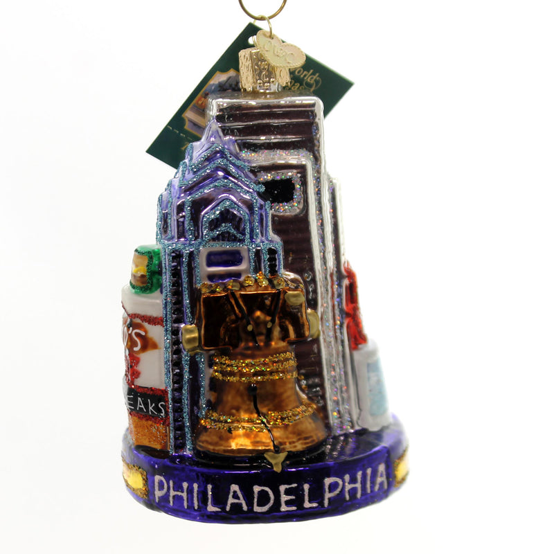 Old World Christmas Philadelphia Glass City Brotherly Love 20092 (34833)