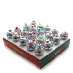 Christopher Radko Company Vintage Celebration Decorated Rounds - 20 Ornaments 1.25 Inch, Glass - Shiny Brite 4027415 (35389)