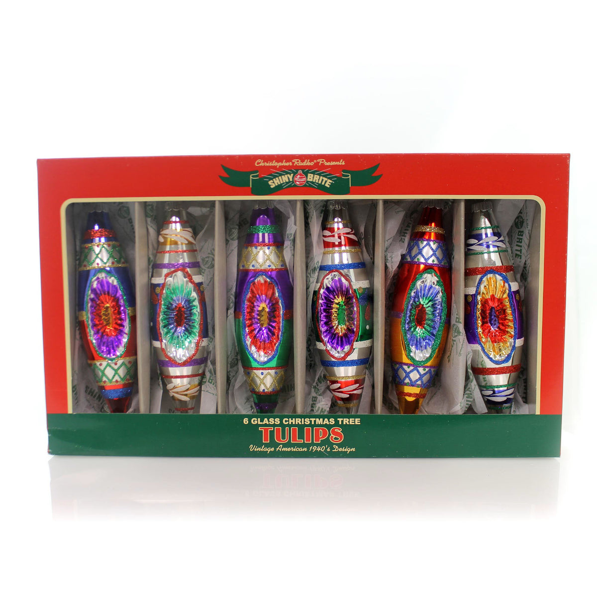 Christopher Radko Tulips W/ Reflectors Set / 6 - - SBKGifts.com