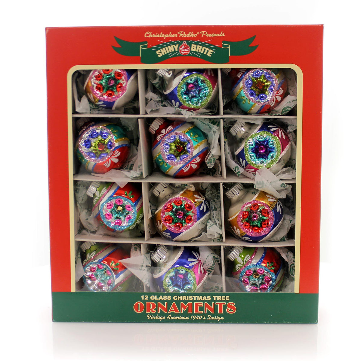 Christopher Radko Round W/ Reflectors Set/12 - - SBKGifts.com