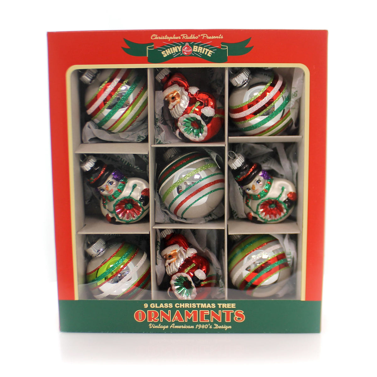 Christopher Radko Rounds & Figures Set/9 - - SBKGifts.com