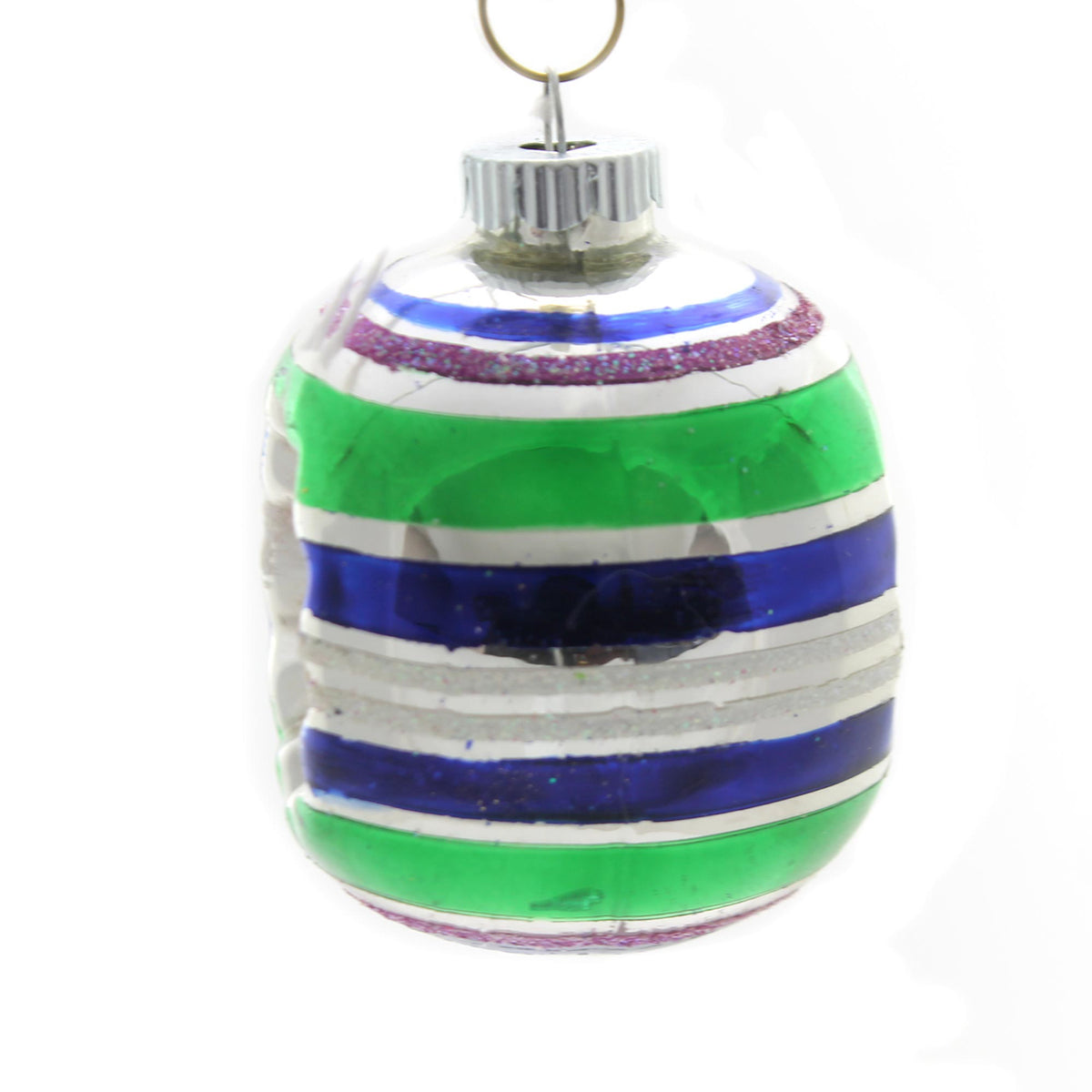 Christopher Radko Blue Green & Silver Reflector - - SBKGifts.com