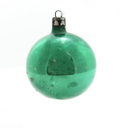 Holiday Ornaments Green Ball W/Snowman - - SBKGifts.com