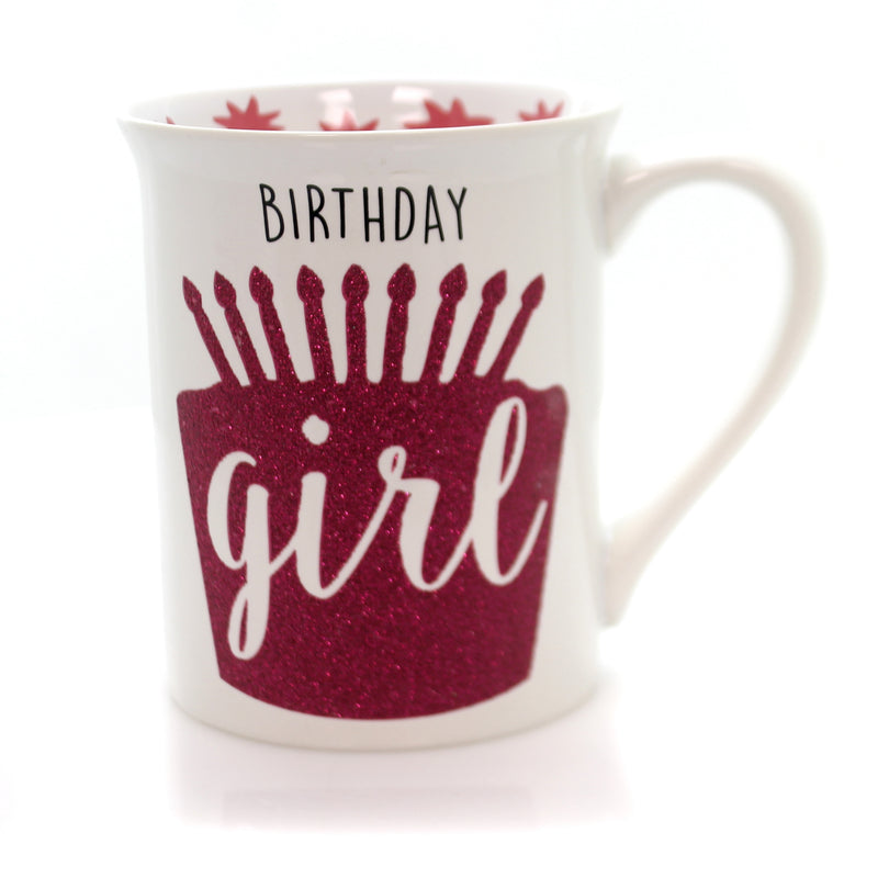Birthday Girl Glitter Mug - 4.5 Inch, Ceramic - Coffee Party 6001215 (36271)