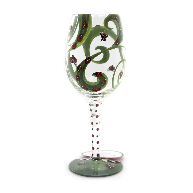 Tabletop Ladybug Lolita Wine Glass - - SBKGifts.com