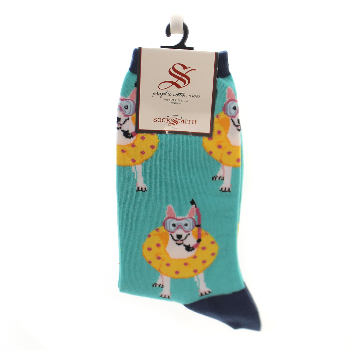 Novelty Socks Doggy Paddle Mint - - SBKGifts.com