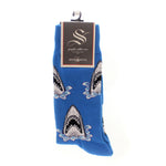 Novelty Socks Shark Attack Blue - - SBKGifts.com